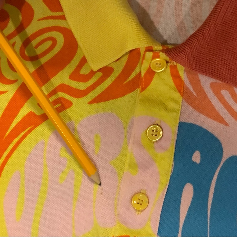 Versace Medusa Music and Greca Print Polo Men Multicolor Size L Made Italy - Picture 6 of 16